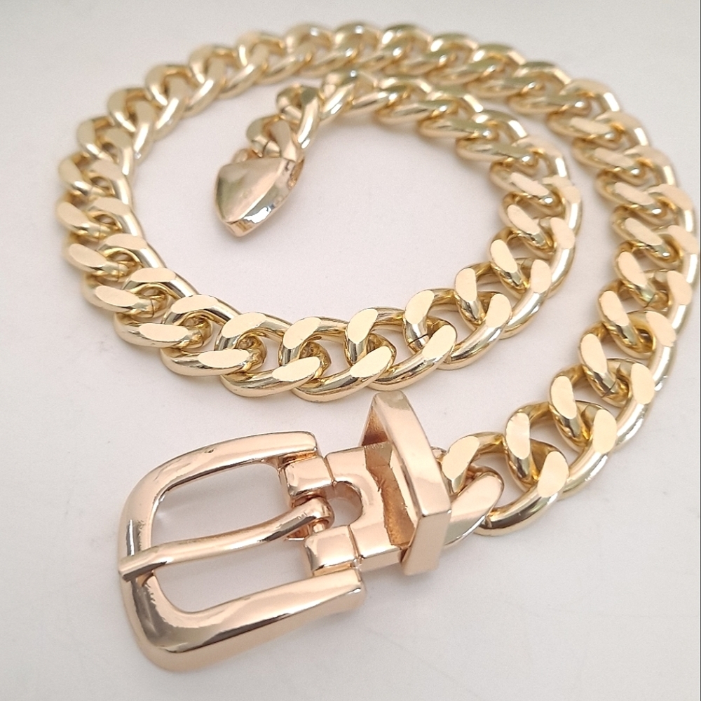 💖 2/$30 Womens Gold Chain Choker collar statement necklace Chunky punk NEW - Picture 10 of 13